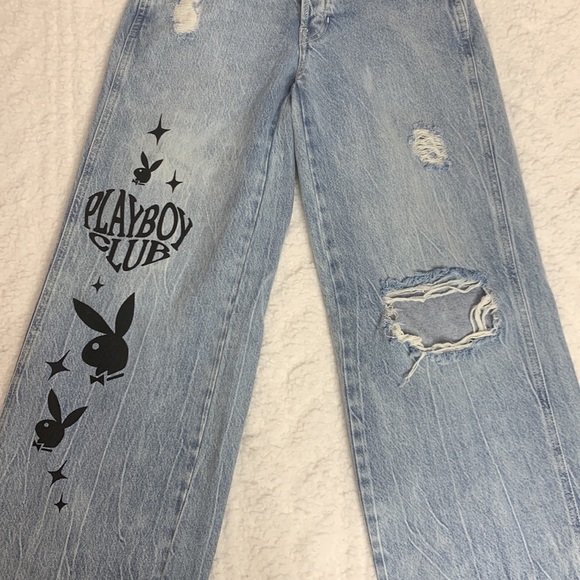 Playboy flare/wide leg light washed jeans - Picture 2 of 3